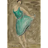 Abraham Walkowitz, Isadora Duncan in Green