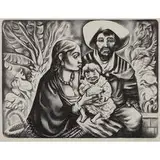 Howard Cook, La Familia (Mexican Family), 1940