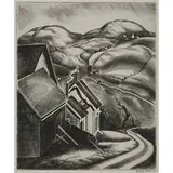 New England Valley (The Valley), 1928 by Howard Cook, sold Sep 2021