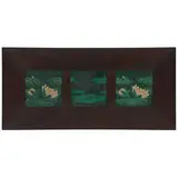 Grueby Faience Company, Water Lily three-color tiles, set of three