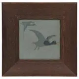 Marblehead Pottery, tile with flying geese decoration