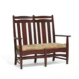 rare English influenced inlaid settee by Stickley Brothers, sold Sep 2021