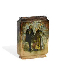 Charles Volkmar, rectangular pillow vase