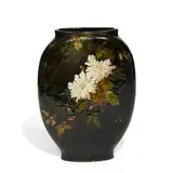 Limoges earthenware vase with apple blossom decoration by Edouard Girard for Haviland & Co., France, sold Sep 2021