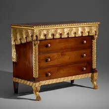 20th Century, cabinet, walnut, gilt wood