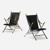 Maison Jansen, folding chairs, pair
