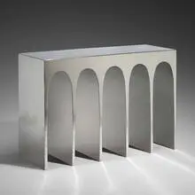 Passage console, no. 315 by Hervé van der Straeten, 2006, mirror-polished stainless steel, sold Jun 2019