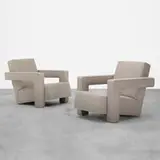Gerrit Rietveld, lounge chairs, pair