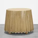 Dorothy Draper, trompe l'oeil occasional table, c. 1950, lacquered and hand-painted vellum over wood
