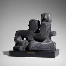 Two Figures by Louise Nevelson, 1933, cast Tattistone, sold Jun 2019