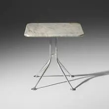 Alexander Girard, occasional table, model 66352, 1967, aluminum, granite