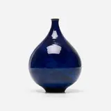teardrop bottle by Gertrud and Otto Natzler, 1963, wheel-thrown and glazed earthenware, sold Jun 2019