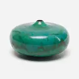 closed form by Gertrud and Otto Natzler, 1969, wheel-thrown and glazed earthenware, sold Jun 2019