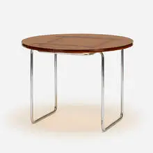 Marcel Breuer, dining table, model B18, 1928, chrome-plated steel, Saint-Gobain glass