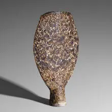 vase by Otto Natzler, 1986, earthenware with crater glaze, sold Jun 2019
