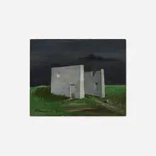 Walls by Gertrude Abercrombie, 1964, oil on masonite, sold Jun 2019