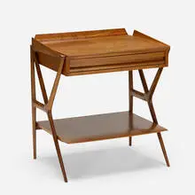 Two-tier occasional table by Ico Parisi, 1951, Italian walnut, sold Jun 2019