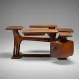 Lynn McLarty and Michael Kirchner Eben W. Haskell, desk for California Design 11, 1971, walnut