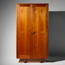 Custom cabinet by George Nakashima, 1957, American black walnut, sold Jun 2019