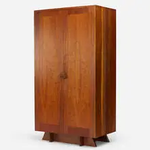 Custom cabinet by George Nakashima, 1957, American black walnut, sold Jun 2019