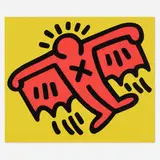 Keith Haring, Plate 3 (from Icons portfolio), 1990, screenprint with embossing on Arches cover