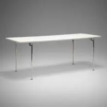 table for Braniff Airlines by Alexander Girard, 1965, cast aluminum, Corian, sold Jun 2019