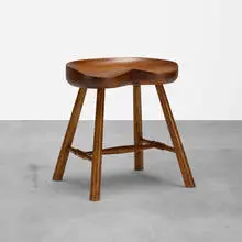 Adolf Loos, stool, c. 1905, carved and stained oak