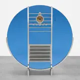 Walter Dorwin Teague, Nocturne radio, model 1186, 1935, midnight blue Tufflex mirrored glass, satin chrome steel, painted wood