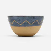 bowl by Charles Loloma, c. 1954, glazed earthenware, sold Jun 2019