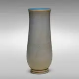 Tomaso Buzzi, Monumental Alba vase, model 3461, 1932-33, lattimo glass with gold leaf and blue interior