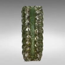 Spuma di mare vase by Ercole Barovier, 1938-40, glass with unmelted pigment, metallic inclusions and cristallo applications, sold Jun 2019