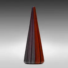 James Carpenter, Tessuto vase, c. 1979, glass with vertical rods