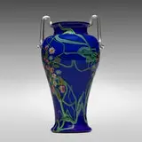 A Murrine Floreali vase by Vetreria Artistica Barovier, c. 1920, internally decorated glass with floral murrine and green threads, cristallo handles, sold Jun 2019