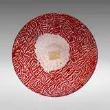 Paolo Venini, Murrine plate, 1957, fused glass S-type murrine with wheel-carved surface