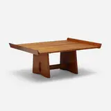 Milk House table by George Nakashima, cherry, walnut, sold Jun 2019