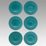 Paolo Venini, Opalino plates, set of six