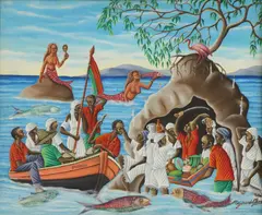 Gerard Walciss ?, Untitled, oil on board 50.5 x 61.5cm