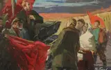 Yuri Gusev, Untitled, oil on board 44 x 69cm