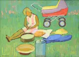 Victor Templin, Untitled, oil on board 35 x 47.5cm