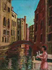 Sylvia Molloy, Untitled, Venice oil on canvas 61 x 46cm .
