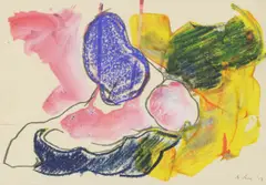 Anthony Roe, Untitled, pastel and acrylic on board 19 x 24cm .