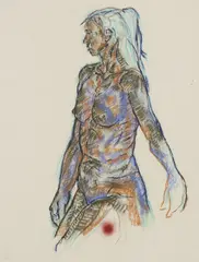 Anthony Roe, Untitled, pastel sheet 66 x 50.5cm .