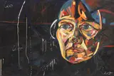 Annabel Emson, Untitled, oil and mixed media on canvas 153 x 229cm
