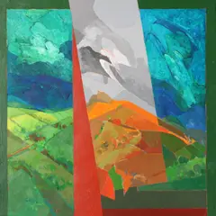 David Leverett, Untitled, acrylic on paper 46 x 46cm