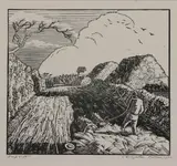 Claughton Pellew-Harvey, Untitled, Claughton Pellew (1890-1966) Norfolk Road wood engraving