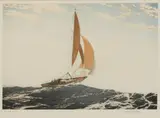 Winston Megoran, Untitled, Winston Megoran (1913-1971) 'Running Free' etching and aquatint in colours