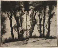 William Strang, Untitled, plate 12.6 x 25cm and an additional etching