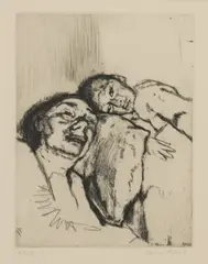 Celia Paul, Untitled, Celia Paul (b.1959) Mother and Paul etching