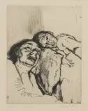 Celia Paul, Untitled, Celia Paul (b.1959) Mother and Paul etching