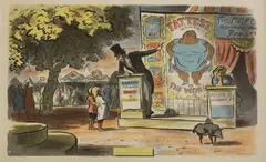 Edward Ardizzone, Untitled, Edward Ardizzone (1900-1979) The Fattest Woman in the World lithograph printed in colours